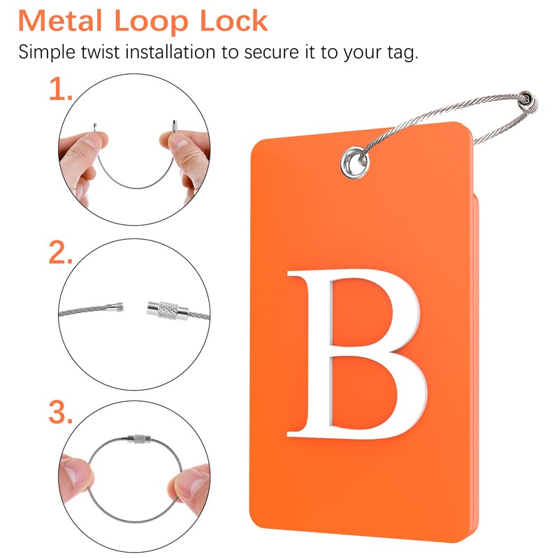 Gostwo 2 Pack Luggage Tags for Suitcases, 26 Initial Letter