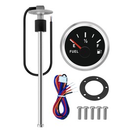 240-33 ohm 15"(380mm) Fuel Level Sending Unit and Boat Fuel Level Gauge for Car RV Motorcycle Tractor Yacht, Marine Fuel Tank Sending Unit
