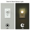 DEWENWILS Plug in Light Sensor Night Light Warm White LED
