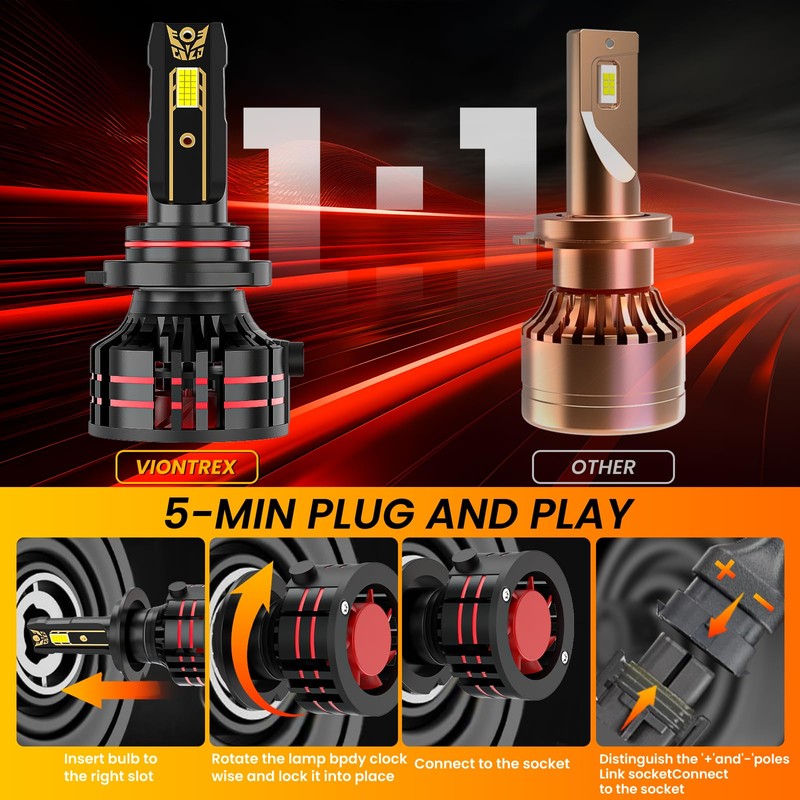 High Low Beam Fog Light Bulbs Set Fit for Chevy