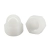 (50 Pieces) M8 White Nylon Acorn Cap Nuts Plastic Hex