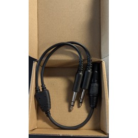 David Clark Helicopter U174 to Dual Plug General Aviation GA Headset Adapter