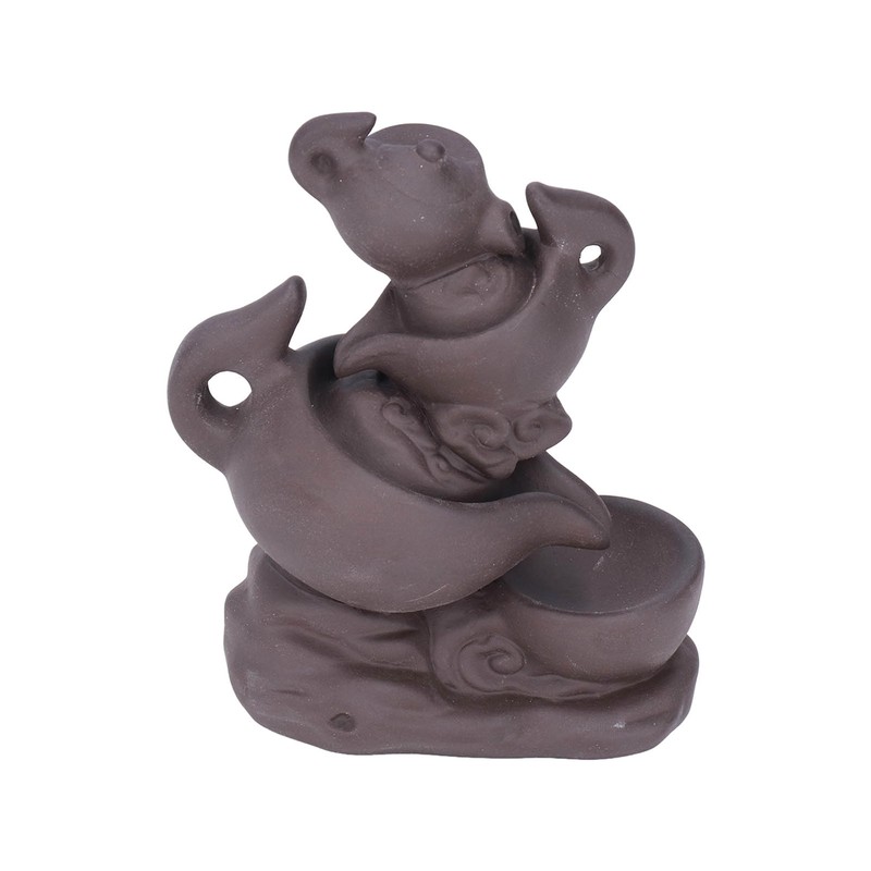 Insence Waterwall Antique Purple Sand Auspicious Cloud Teapot Backflow Sandalwood