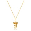 MEVECCO Dainty Gold Pendant Necklace 18K Gold Plated Simple Elegant