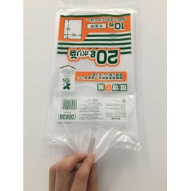 Japax GS23B Garbage Bags, Translucent, Length 23.6 inches (60 cm) x Width 2.0 inches (52 cm) x Thickness 0.006 inches (0.015 mm), 6.5 gal (20 L), 10 Pieces, MAX Biomass 25% Polybag