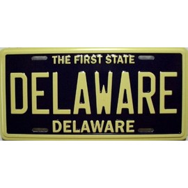 Delaware State License Plate Novelty Fridge Magnet