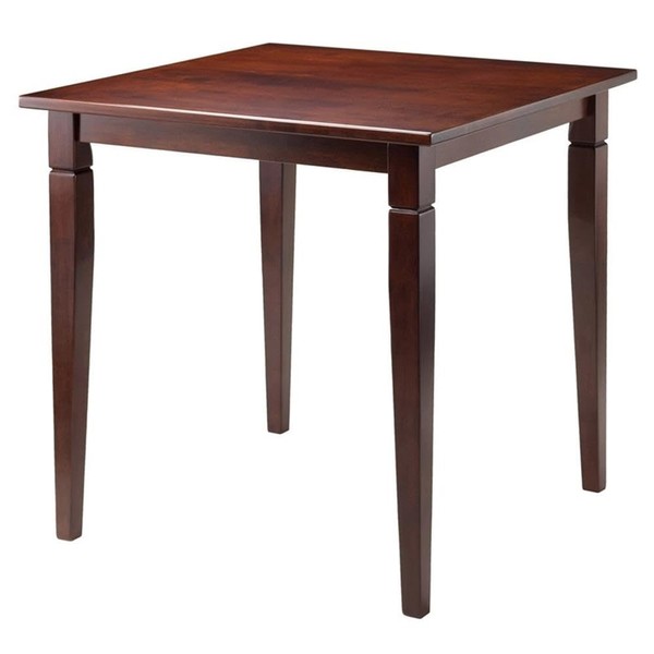 Winsome Kingsgate Dining, 29.53"W x 29.13"H x 29.53"D, Walnut