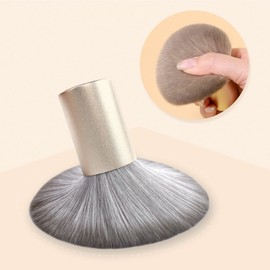 SIXPLUS Portable Makeup Brushes, 5-Piece Set, Soft to the Touch, Multi-functional Makeup Brush, Dedicated Makeup Tool, Powder Containing Power, Includes Makeup Pouch, Gray Gold