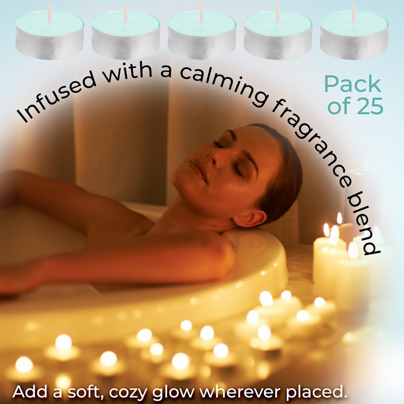 DECO EXPRESS Tea Lights Bulk Pack, 24, 25, 50, 100