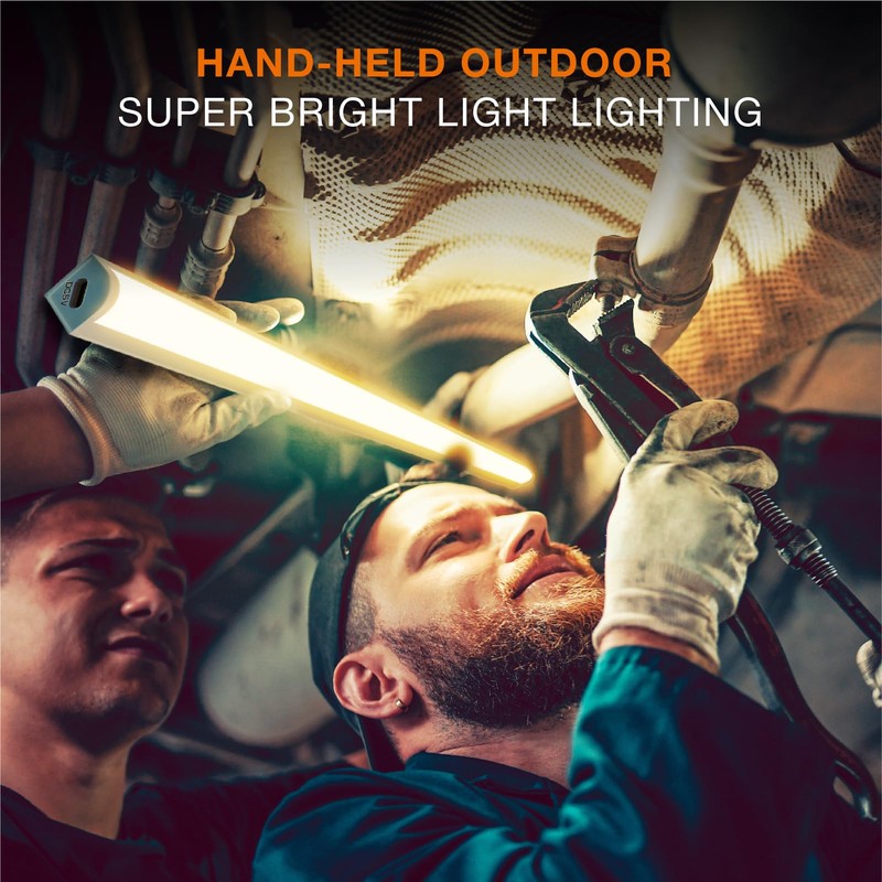 Under Cabinet Lights Remote Control,2 Pack Magnetic Dimmable Closet Lights,USB