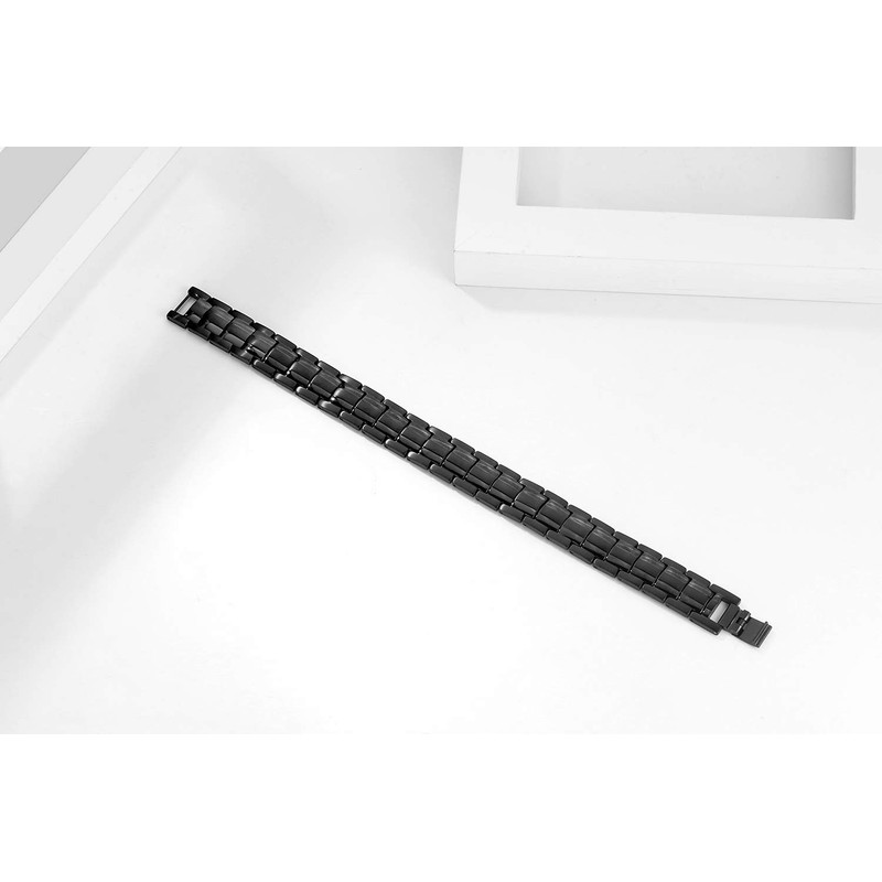 Jeroot Men's Magnetic Bracelet, Made of Titanium, Gentle on Skin,