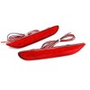 2x Red Lens Rear Bumper Reflector LED Fog Tail Stop