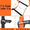 9.8ft Fire Escape Ladder - Emergency Safety Rope Ladder for