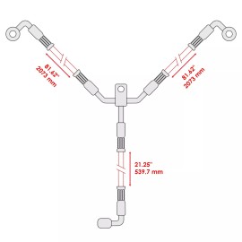 Caltric 705601493 Rear Brake Hose Line For Can Am Maverick X3 / Maverick X3 Max 2017