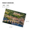 Lantern Press Heidelberg, Germany, Historic View of Town and Castle