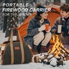 INNO STAGE Firewood Carrier Firewood Bag Heavy Duty Waxed Canvas