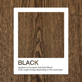 Natura Onecoat 2 Component Wood Stain Oil, 140 mL (4.73 fl oz), Black, Easy to Apply, Very Low Odor, Linseed Oil, Interior Furniture & Flooring, Dries Fast, VOC/Solvent Free, Durable Hardwax Oil
