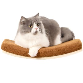 COOLEX Cat Wall Shelves,Wall Mounted Cat Wall Furniture,Curved Cat Shelves and Perches for Wall,Floating Cat Wall Bed Cat Shelf with Comfortable Cat Cushion