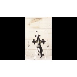 Small Fleur De Lis A Friend Loves At All Times Proverbs Faux Wooden Wall Cross