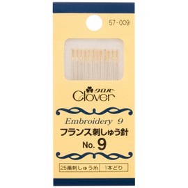 Clover フランス刺しゅう針 No.9 12本入り 57-009