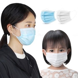 Disposable Dental Face Mask - Adult & Kids Sizes, 3-Ply, Droplet Protection, 50 Count Adult - White 3ea