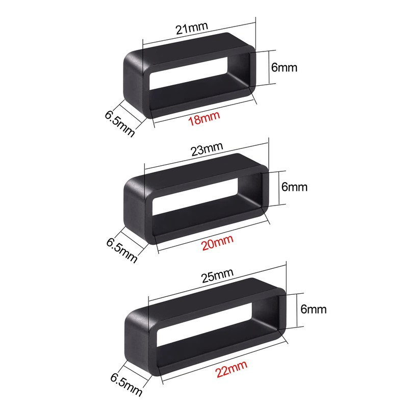 BISONSTRAP Watch Bands Keepers, 6PCS Silicone Watch Straps Replacement Loops,