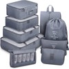 Packing Cubes, 9 Set Packing Cubes with Shoe Bag &