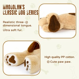 MorisMos Giant Sheep Dog Teddy Plush Toy, Kawaii Puppy Stuffed Animal Soft Cuddly Big, Cute Birthday Presents for Kids Girls Boys Party Decorations (80cm)