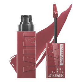 Maybelline Labial Superstay Vinyl Ink 4.2ml, dura 16H, da brillo, sin grumos, sin transferencias