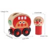 Mini Wooden Magnetic Train Set Cartoon Vehicle Blocks Children Educational