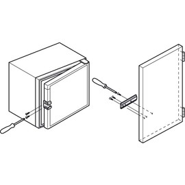Gedotec Refrigerator Hinge Door Hinge for Built-in Refrigerators Behind Doors Plastic Black White Made in Germany 1 Piece Furniture Hinge Including Mounting Material