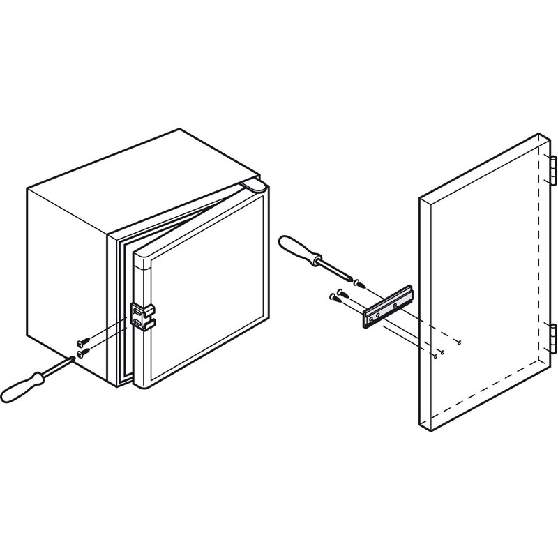 Gedotec Refrigerator Hinge Door Hinge for Built-in Refrigerators Behind Doors