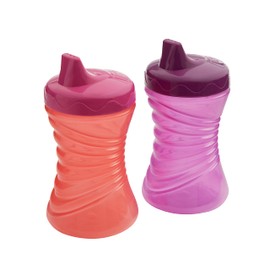 Gerber Graduates Fun Grips Hard Spout Sippy Cup in Assorted Colors, 10-Ounce, 2 cups