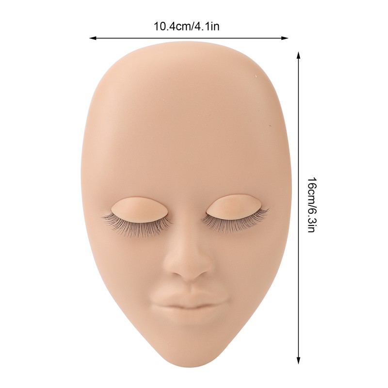 Lash Mannequin Head Reusable Soft Rubber 3D Effects Replaced Eyelids