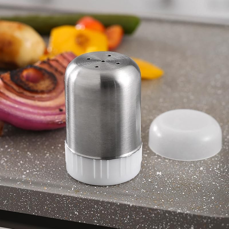 Silver Sugar Shakers Spice Salt Pepper Organizer Container Dust-proof Stainless