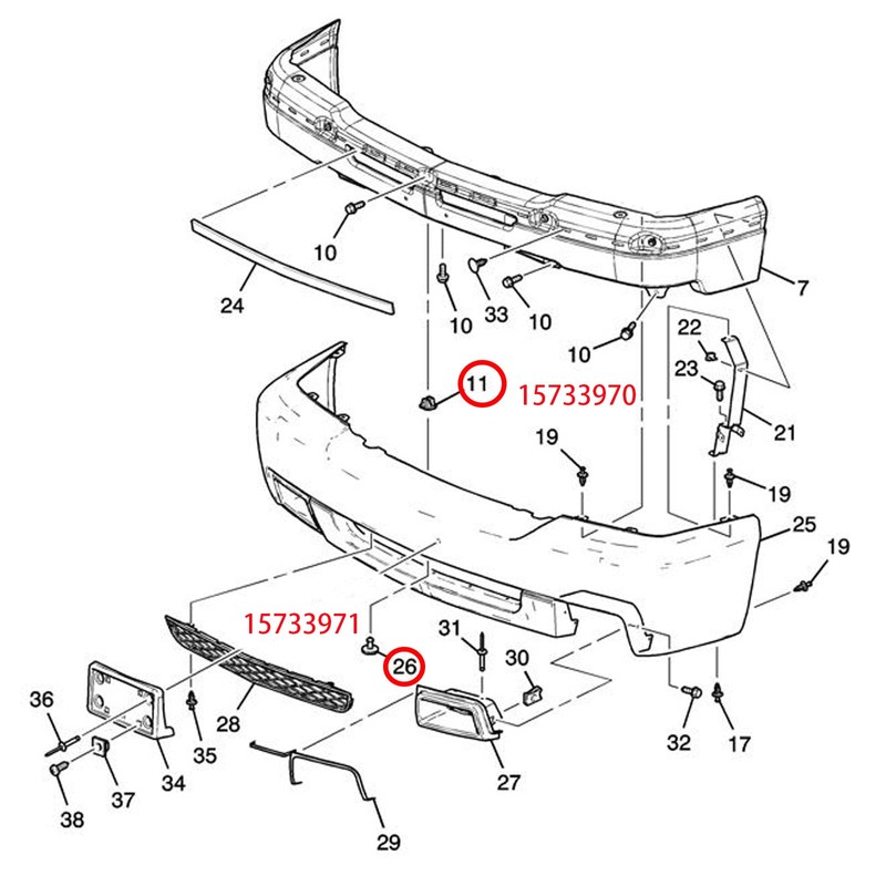 OAUTOO 15Sets Front Air Deflector Retainer Clips with Deflector Grommet