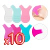 Kit Cepillos Lifting Peine Silicona Pestañas Forma Y 10pzas