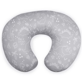 DILIMI Nursing Pillow Cover for Baby Boy and Girl, Ultra Soft Comfortable Stretchy Removable Slipcover for Newborn Breastfeeding Pillows, Dinosaur