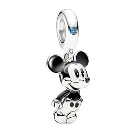 RMMY 925 Sterling Silver Charms for Bracelets and Necklaces Camouflage Cap Cute Mouse Dream Castle Hair Band Dangle Pendant Beads Cartoon Charms Jewelry Gift for Women, Silver, Cubic Zirconia