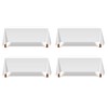 Pomp Pure White 90" x 156" Poplin Polyester Tablecloth (4