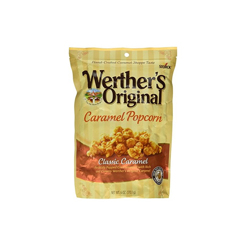 Werther's, Original, Caramel Popcorn, Classic Caramel, 6 Ounce Bag (Pack