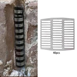 Sharplace 40Pcs Stainless Steel Brick Weep Hole Covers Fill Weep Holes Spare Parts Sturdy Easy Installation Utility Wall Cracks Inserts
