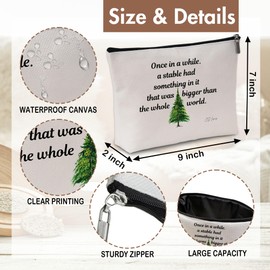 Christian Gifts for Women, Christian Makeup Bag, Small Cosmetic Travel Bag, Friendship Birthday Gifts for Women Friends, Waterproof Canvas Makeup Bag for Travel Essentials-D30