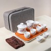 Tandarui Chinese Tea Set Gaiwan Tea Set Chinese White Jade