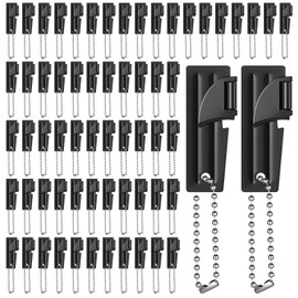 Tarpop Bulk 100 Pieces P51 Can Openers Military Stainless Steel Survival Camping Army Emergency Portable Keychain Manual Can Opener for Travel Christmas Gift(Black)