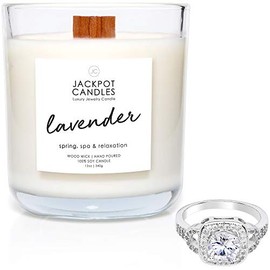 Lavender Candle with Ring Inside (Surprise Jewelry Valued at $15 to $5,000) Ring Size 7