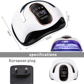 BEYAOBN 168 W Nail Dryer UV LED Nail Lamp Lamp for Nails, Professional Nail Lamp with 4 Timer Settings, with Manicure Tools, Beginner Set, Nail Tools for Fingernails and Toenails