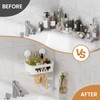 LEVERLOC Shower Caddy Suction Cup, Shower Organizer Removable Bathroom Shelf,