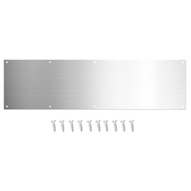 SUMBIN Door Kick Plate for Interior and Exterior Doors 6 x 34 fits Front or Back Door - Door Replacement Plates Stainless Steel Finish