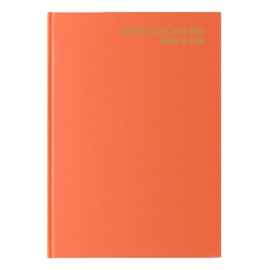 IMPRINT 2025-2026 Academic A4 Diary Week to View Case Bound Mid-Year Diary - Student Teacher Planner Organiser with Diary, Timetable, Term and Notes pages (Orange)